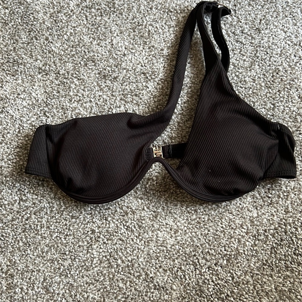 One strap black bikini top